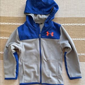 Under Armour Kids Blue and Gray Zip-Up Hoodie